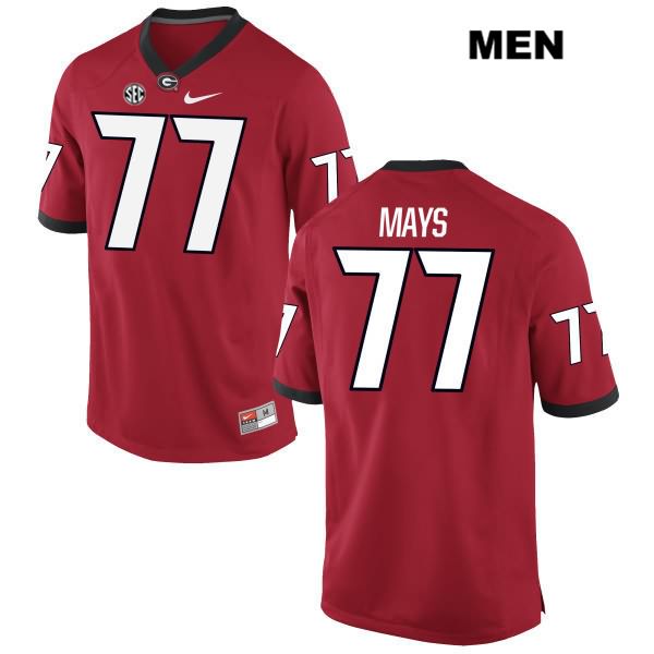 Georgia Bulldogs Men's Cade Mays #77 NCAA Authentic Red Nike Stitched College Football Jersey BXP2056RJ